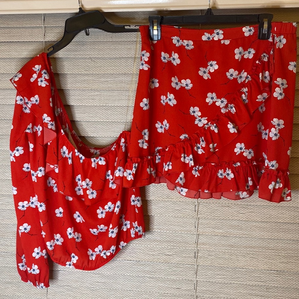 NWT-Mimi Chica shirt and mini skirt set